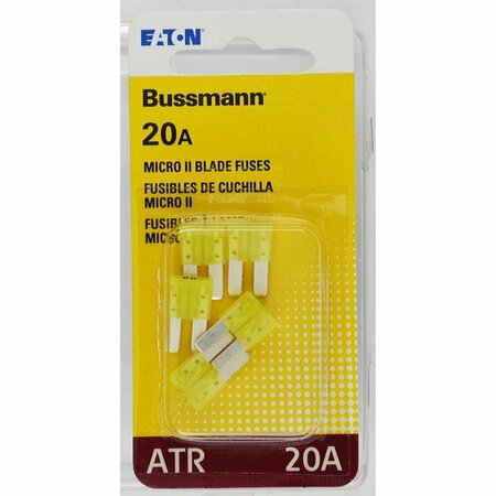 EATON BUSSMANN Automotive Fuse, ATR Series, 20A, 32V DC, Non-Indicating BP/ATR-20-RP